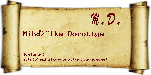 Mihálka Dorottya névjegykártya