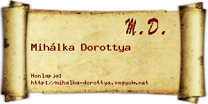 Mihálka Dorottya névjegykártya