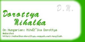 dorottya mihalka business card